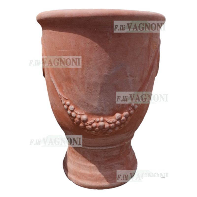 VASO ANDUZE FESTONATO IN TERRACOTTA CM. 63